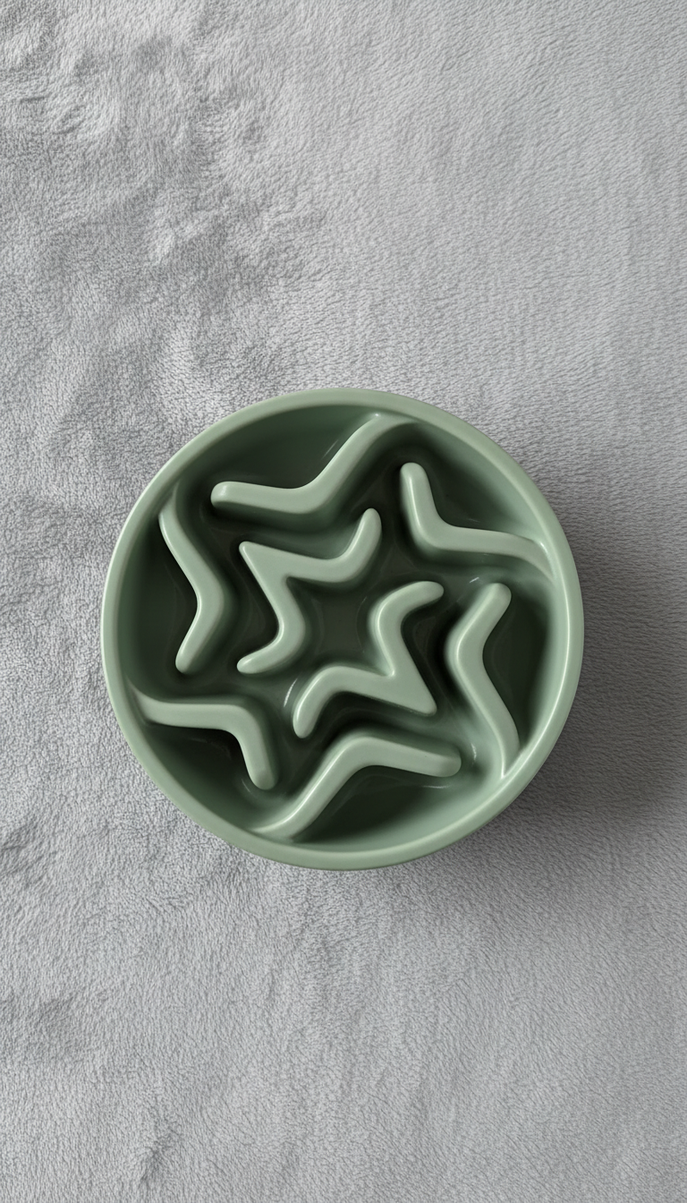 Maze Design Slow Feeder Dog Bowl