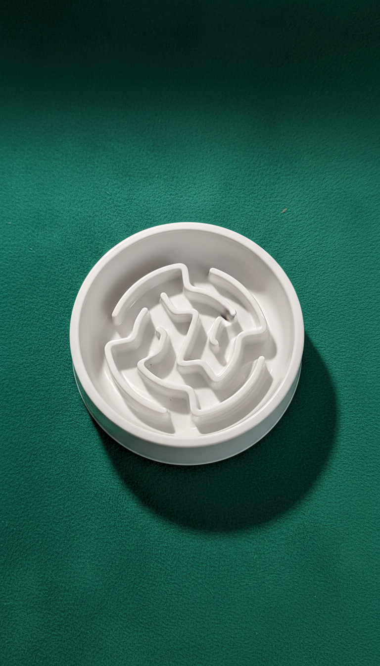 Collapsible Silicone Travel Slow Feeder Bowl