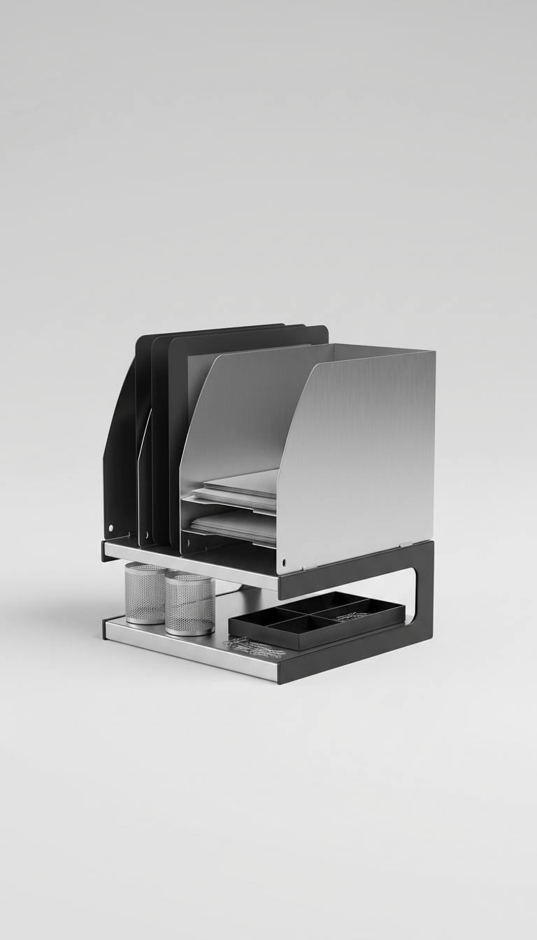 Desktop Mesh File Organizer with Drawer