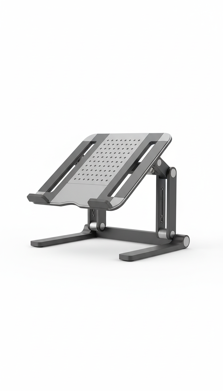 Adjustable Laptop Stand with Cable Organizer