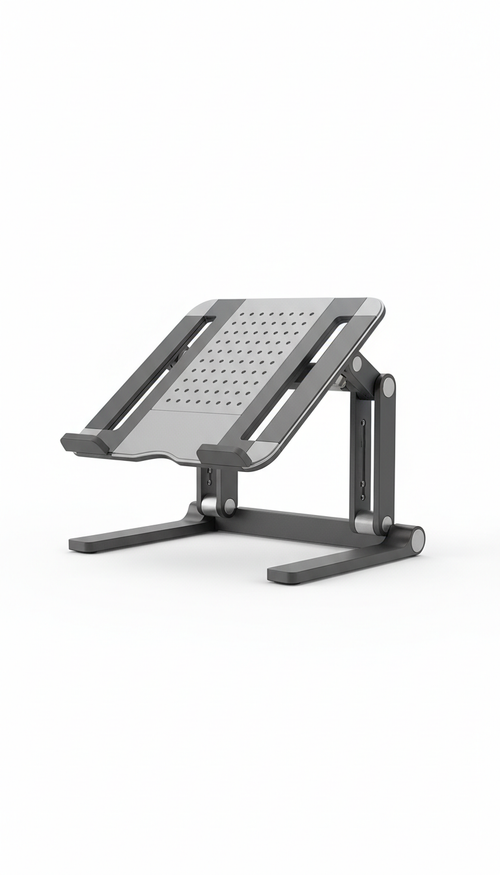 Adjustable Laptop Stand with Cable Organizer